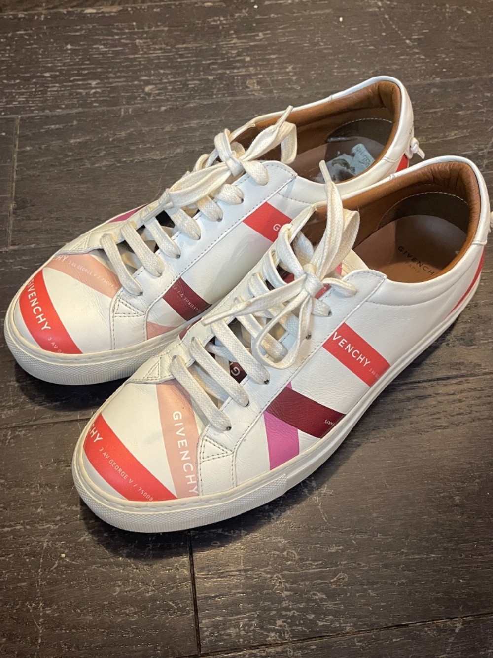 Givenchy Urban Street Logo Stripes Sneakers White multicolour women's 39 shoe